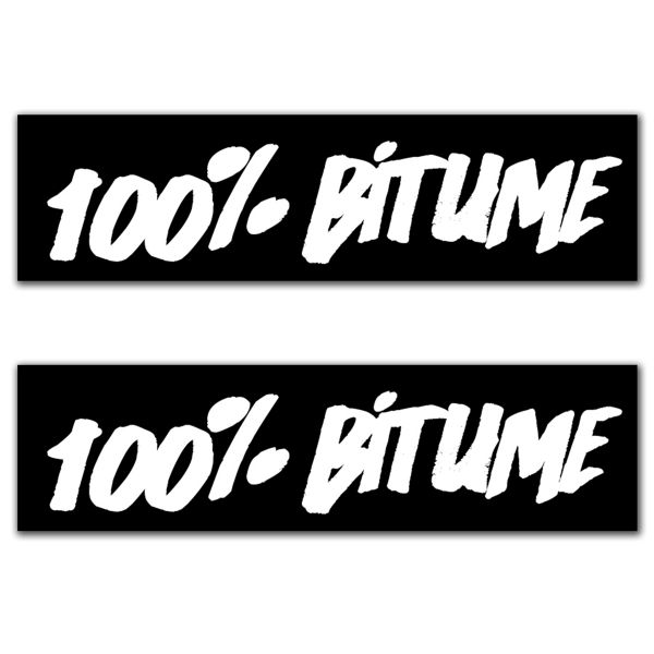 Accessori moto 100% Bitume 2 Stickers 100% Bitume 14 x 3 White