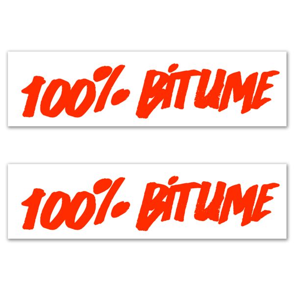 Accessori moto 100% Bitume 2 Stickers 100% Bitume 14 x 3 Fluo Orange