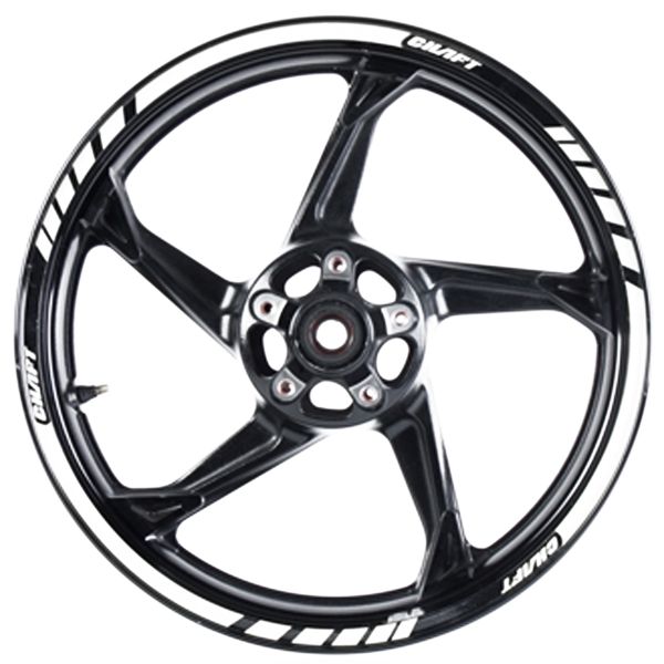 Adesivi Moto Chaft Nastro adesivo cerchioni Deluxe Bianco