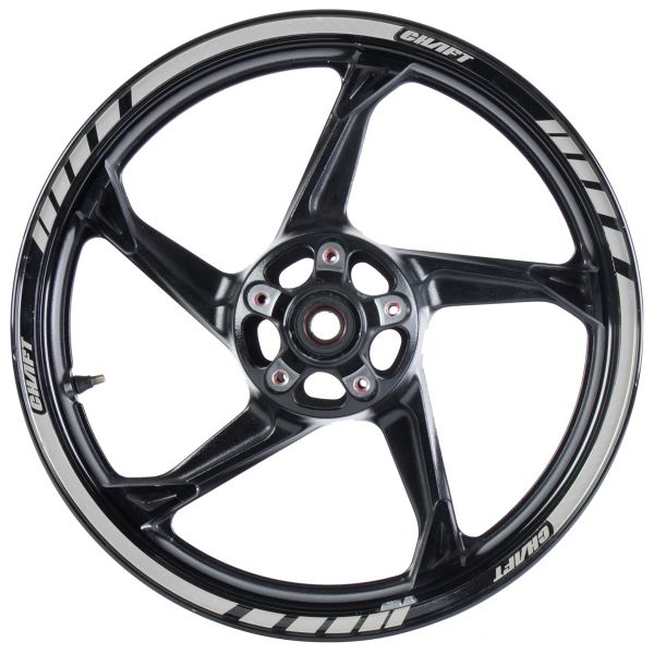 Adesivi Moto Chaft Nastro adesivo cerchioni Deluxe Silver