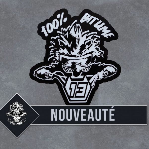 Ferramenta 100% Bitume 2 Stickers Niglo 9 x 8.5 cm Black