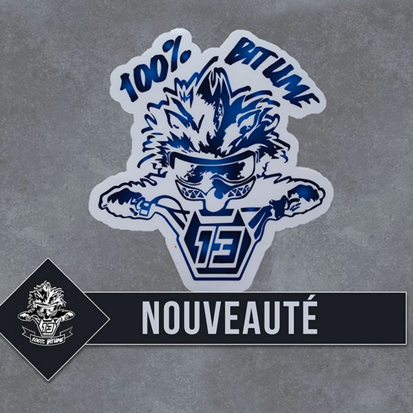 Accessori moto 100% Bitume 2 Stickers Niglo 9 x 8.5 cm Blue White