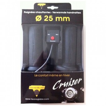 Manopole moto & scooter Tecnoglobe TG Maniglie Riscaldanti Cruiser Universelles 120mm - 25mm