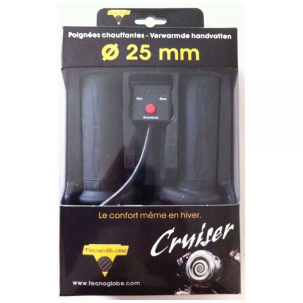 Manopole moto & scooter Tecnoglobe TG Maniglie Riscaldanti Cruiser Universelles 120mm - 25mm