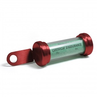 Supporto Assicurazione Chaft Tubo Porta Bollo Red Supporto Assicurazione Chaft Tubo Porta Bollo Red