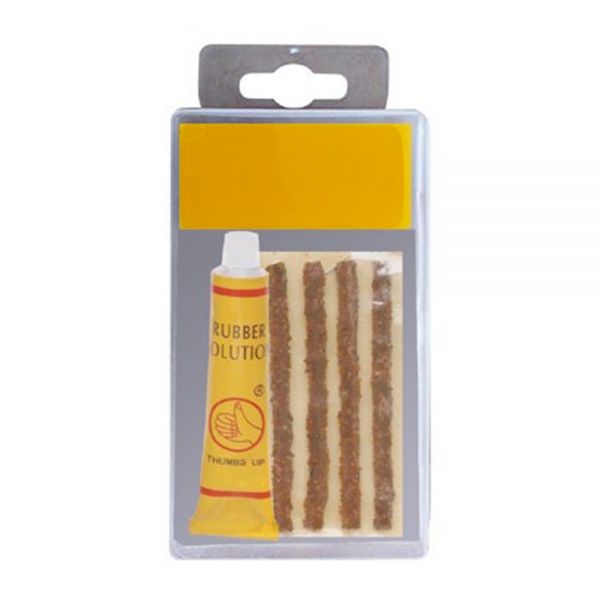 Cambio e riparazione pneumatici Tecnoglobe 5 Toppe e Soluzione VulcanizzanteTG Kit Riparazione Tubeless