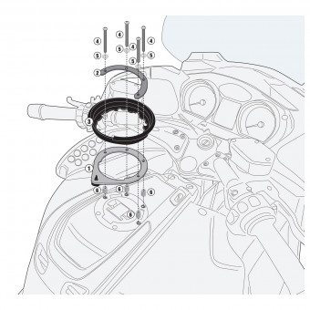 Accessori borsa da serbatoio Givi Morsetto Tanklock BF47 BMW R1200RT borsa serbatoio (08-13)