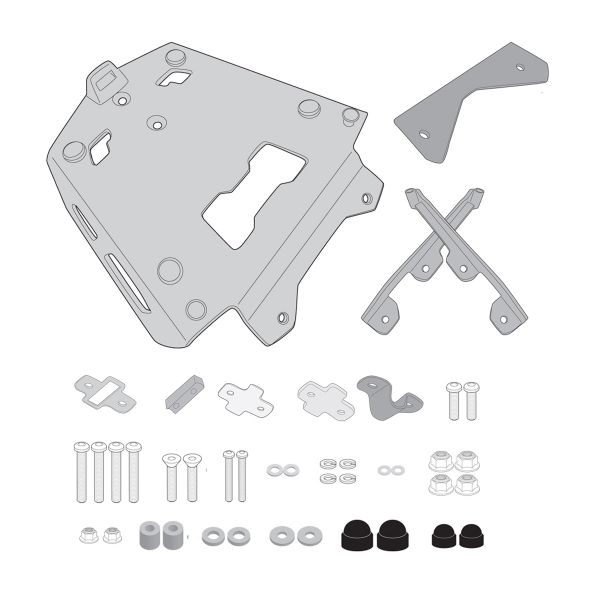 Kit di fissaggio bauletti Givi Supporto Alluminio Monokey SRA5134 BMW F850GS Adventure (19-20)
