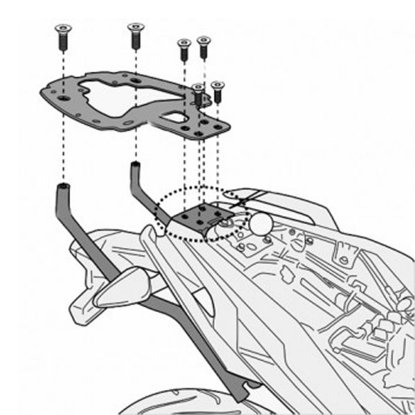 Kit di fissaggio bauletti Givi Supporto Monolock - Monokey SR5125 BMW G310R (17-20)