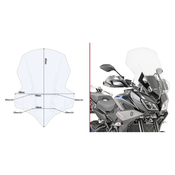 Schermo Givi Bolla 2139DT Yamaha Tracer 900/Tracer 900GT (18-20)