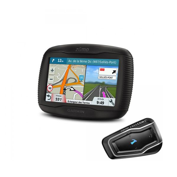 GPS-Navigatori Garmin Zumo395 Travel Edition et Scala Rider Freecom 2