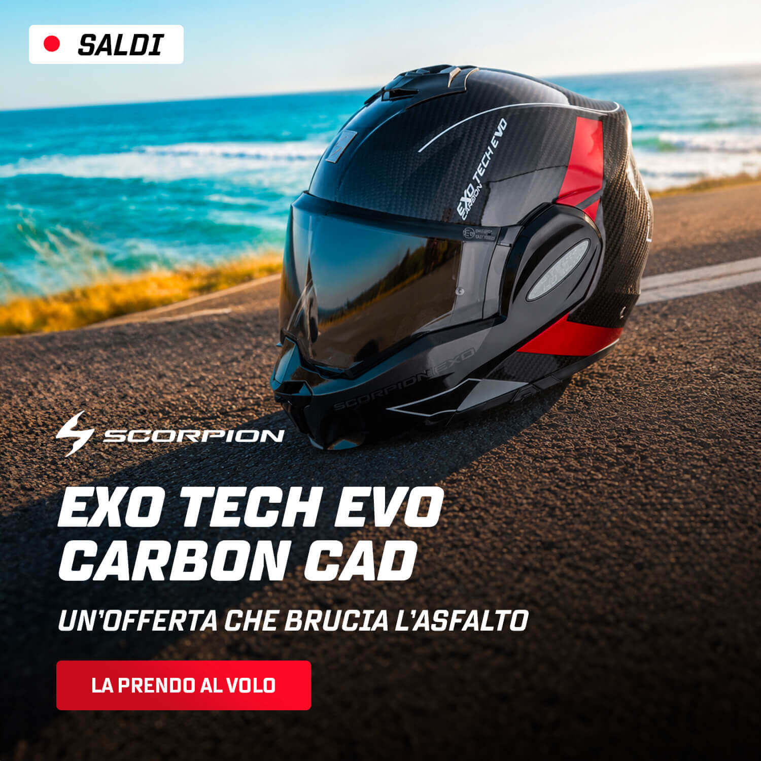 Scorpion Exo Tech Evo Carbon CAD Black Red