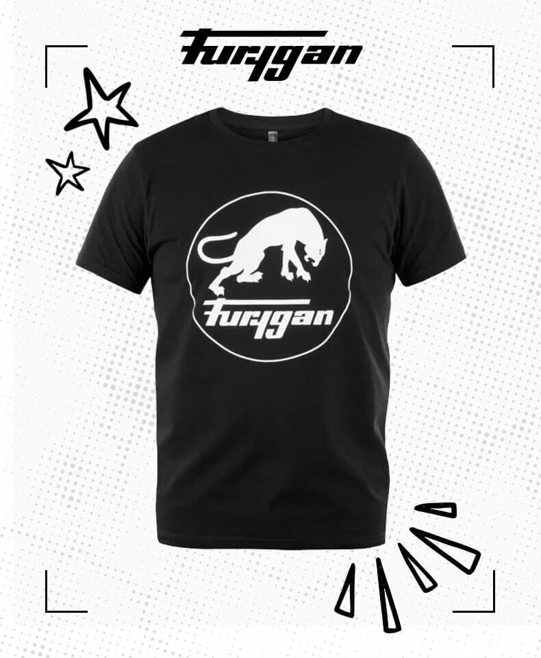 Furygan Corpo Tee Shirt Logo Nero Bianco