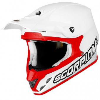 Casque Cross Scorpion VX-20 Air Bianco Rosso Casque Cross Scorpion VX-20 Air Bianco Rosso