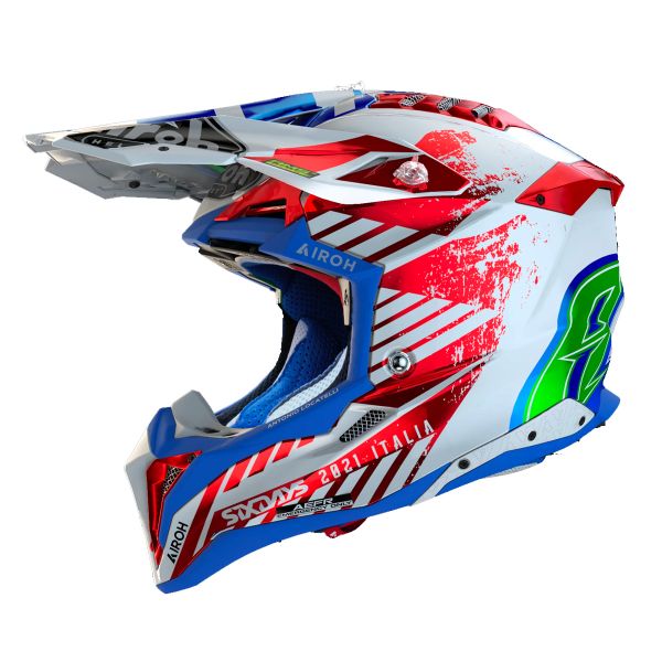 Casco Moto Airoh Aviator 3 Six Days 2021 Italy in Stock