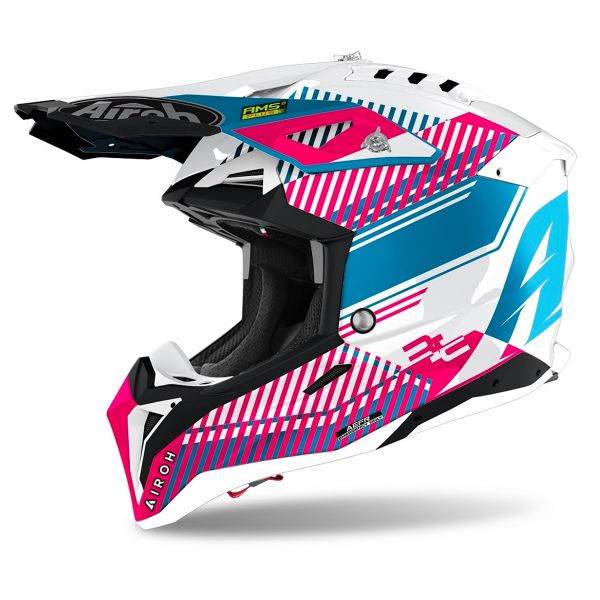 Casco Moto Airoh Aviator 3 Wave Pink Chrome pronto per l'invio | iCasque.it