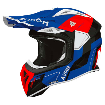 Cross Airoh Aviatore Ace 2 Scudo Blu Rosso Lucido