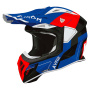Casque Cross Airoh Aviatore Ace 2 Scudo Blu Rosso Lucido