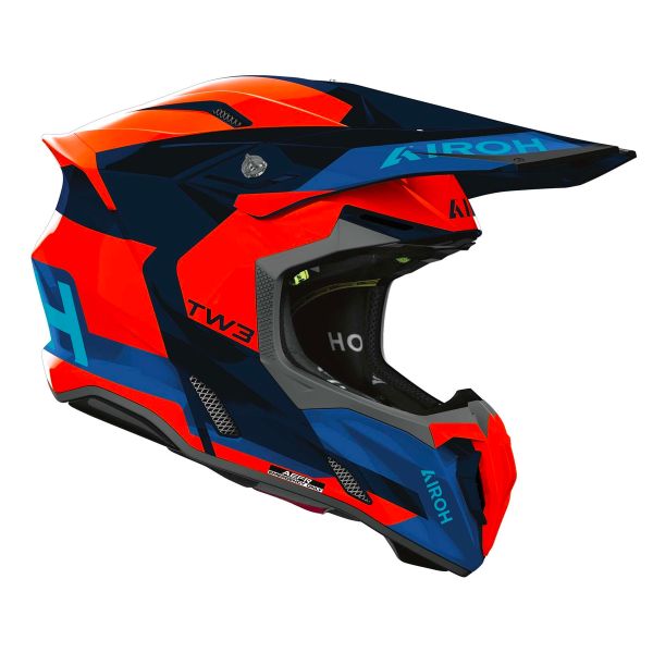 Airoh Twist 3 fantasia arancio blu lucido