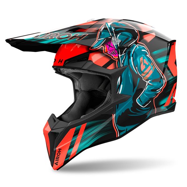 Cross Airoh Wraaap Cyber Orange Cross Airoh Wraaap Cyber Orange