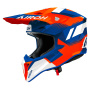 Casque Cross Airoh Wraaap Vision Arancione Blu Lucido