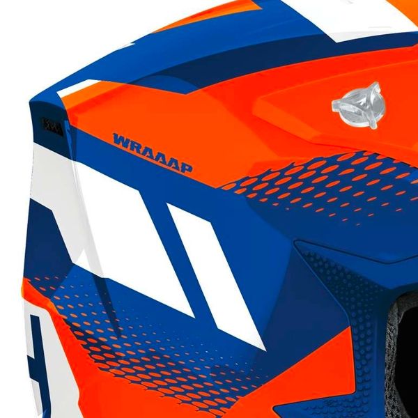 Airoh Wraaap Vision Arancione Blu Lucido