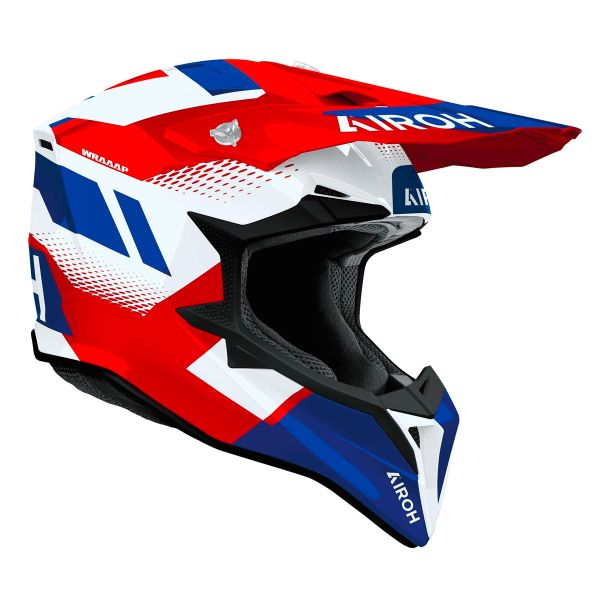 Airoh Wraaap Vision Rosso Blu Lucido