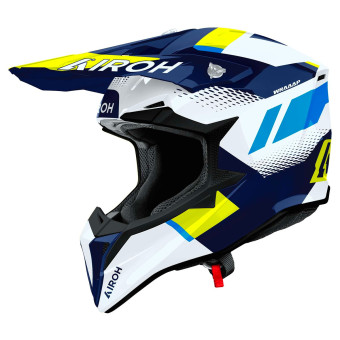 Cross Airoh Wraaap Vision Giallo Blu Lucido