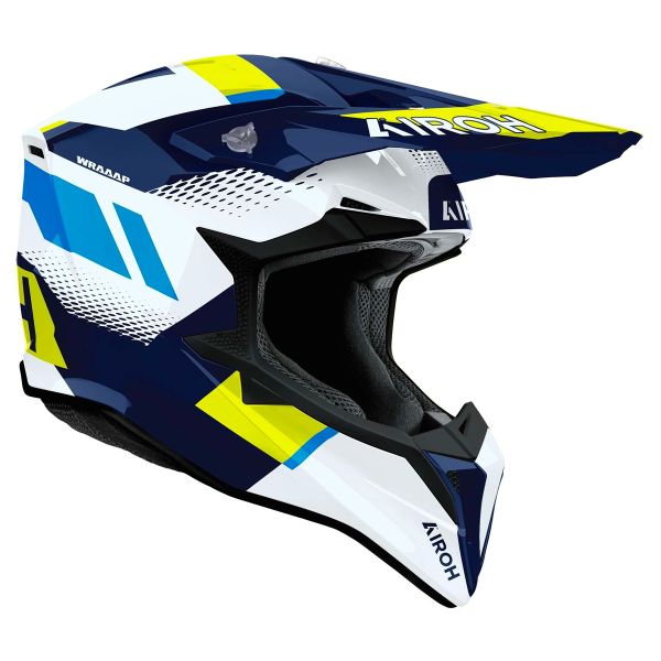 Airoh Wraaap Vision Giallo Blu Lucido
