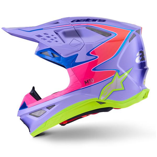 Alpinestars S-M10 Jett Lawrence R01 Viola Rosa FL Giallo Fluo Lucido