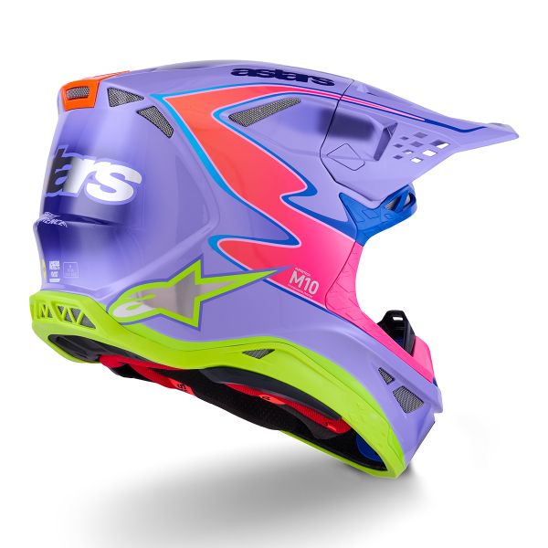 Alpinestars S-M10 Jett Lawrence R01 Viola Rosa FL Giallo Fluo Lucido