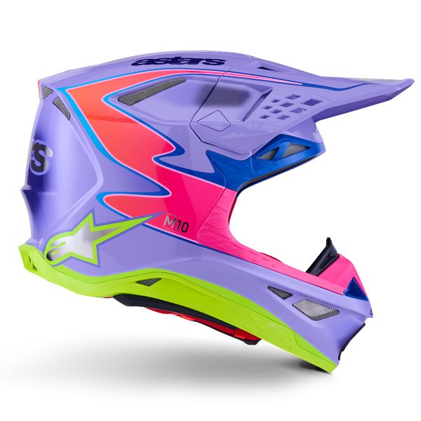 Alpinestars S-M10 Jett Lawrence R01 Viola Rosa FL Giallo Fluo Lucido