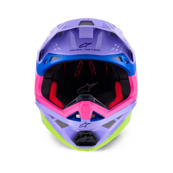 Alpinestars S-M10 Jett Lawrence R01 Viola Rosa FL Giallo Fluo Lucido