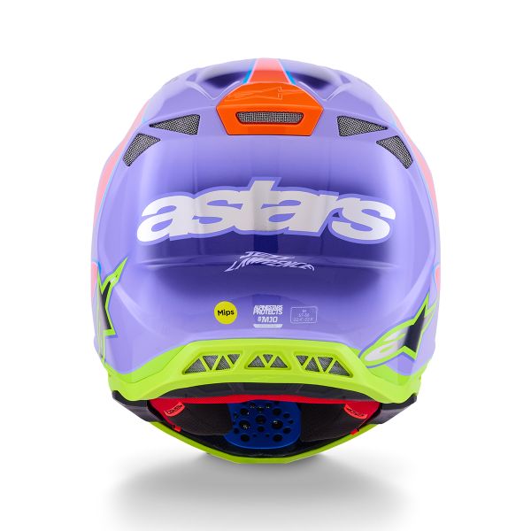 Alpinestars S-M10 Jett Lawrence R01 Viola Rosa FL Giallo Fluo Lucido