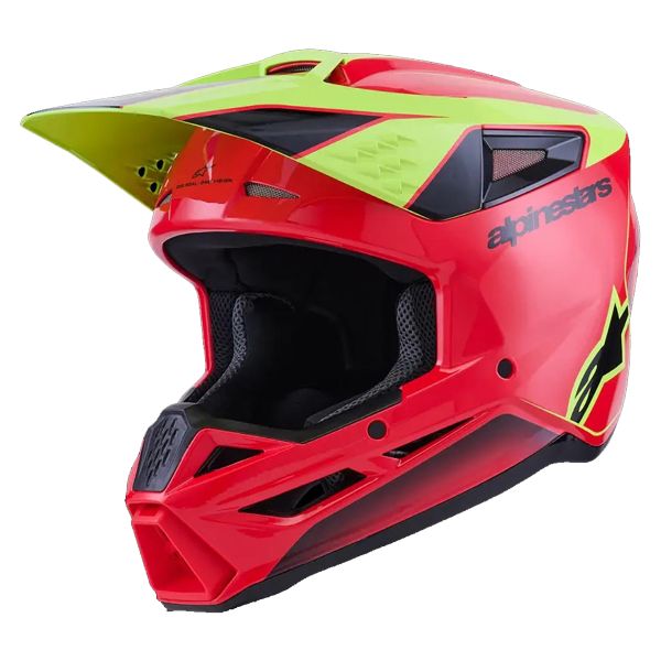 Cross Alpinestars S-M3 Fray Red Yellow Fluo Black Glossy