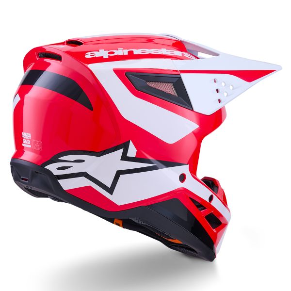 Alpinestars S-M3 Heat Red White Black Glossy