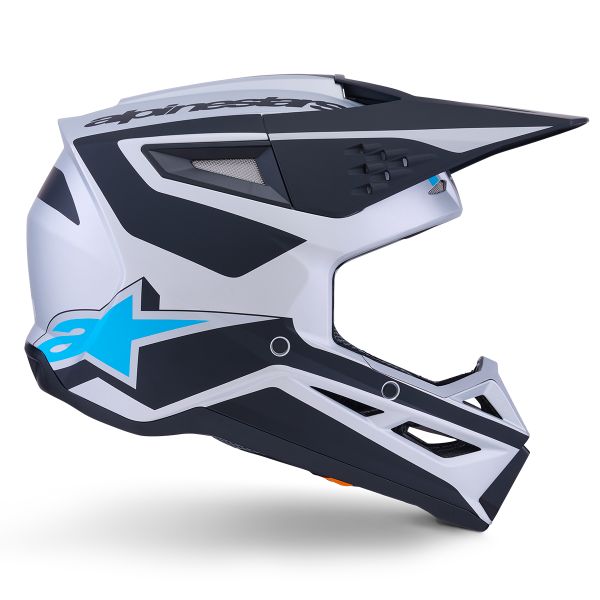 Alpinestars S-M3 Heat Silver Blue Black Matt