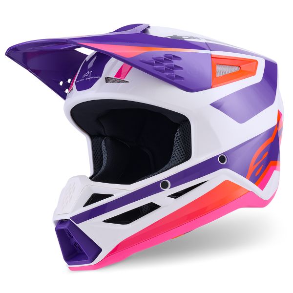 Cross Alpinestars S-M3 Heat White Purple Pink Glossy