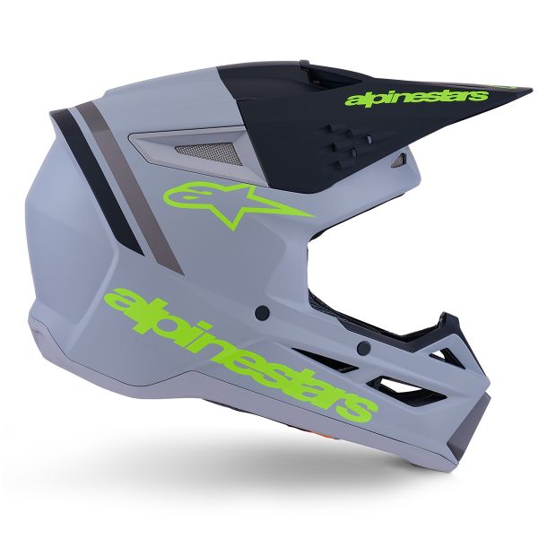 Alpinestars S-M3 Radium Gray Black Yellow FL Matt