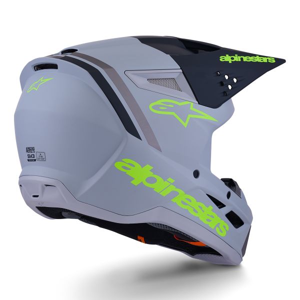 Alpinestars S-M3 Radium Gray Black Yellow FL Matt