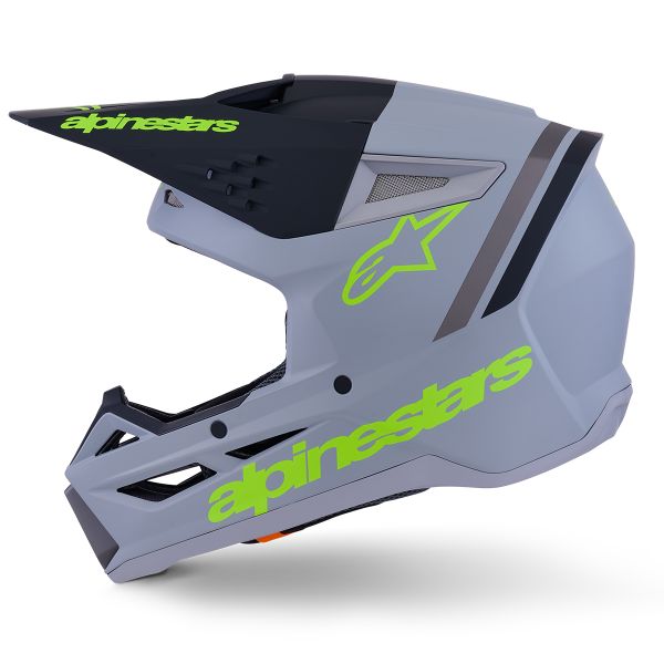 Alpinestars S-M3 Radium Gray Black Yellow FL Matt