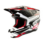 Casque Cross Alpinestars S-M5 Azione 2 Nero Bianco Rosso Brillante