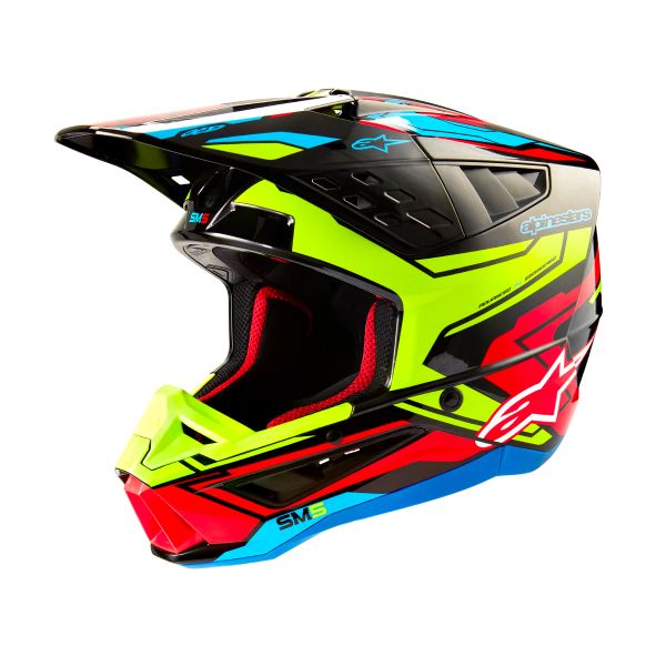 Cross Alpinestars S-M5 Azione 2 Nero Giallo Fluo Rosso vivo Cross Alpinestars S-M5 Azione 2 Nero Giallo Fluo Rosso vivo