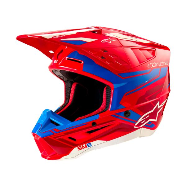 Cross Alpinestars S-M5 Azione 2 Rosso brillante Blu Cross Alpinestars S-M5 Azione 2 Rosso brillante Blu