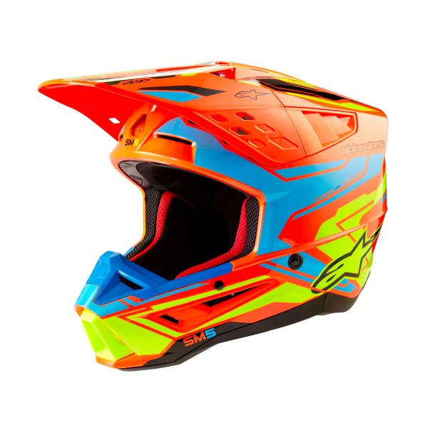 Cross Alpinestars S-M5 Azione 2 Arancione Fluo Ciano Giallo Fluo Cross Alpinestars S-M5 Azione 2 Arancione Fluo Ciano Giallo Fluo