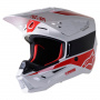 Casque Cross Alpinestars S-M5 Legame Bianco Rosso