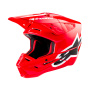 Casque Cross Alpinestars S-M5 Corpo rosso brillante