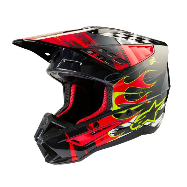 Cross Alpinestars S-M5 Rash Grigio scuro Rosso brillante