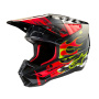 Casque Cross Alpinestars S-M5 Rash Grigio scuro Rosso brillante
