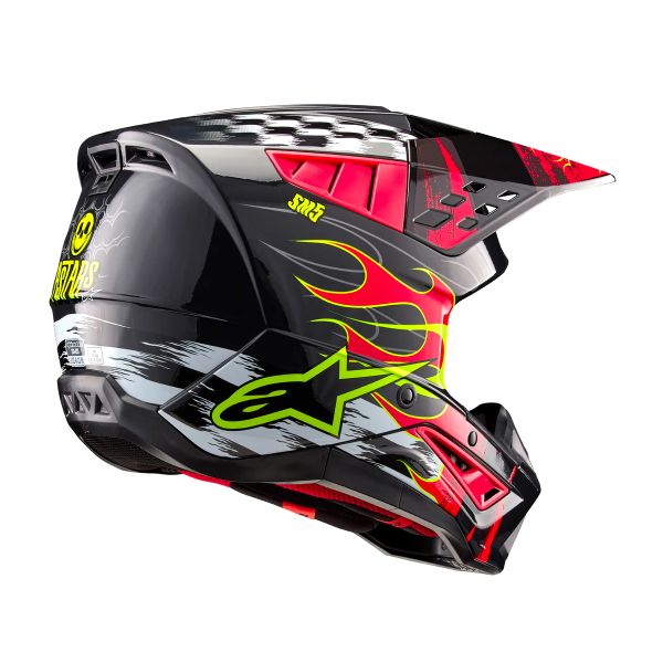 Alpinestars S-M5 Rash Grigio scuro Rosso brillante